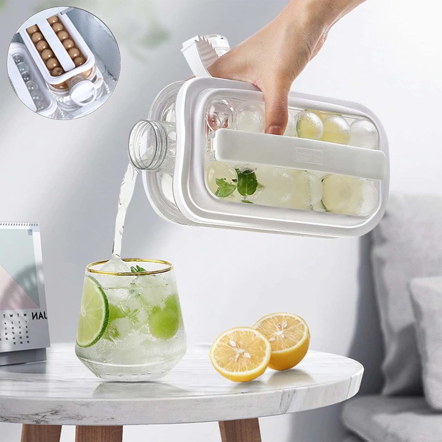 2-in-1 Ice Ball Maker & Water Bottle