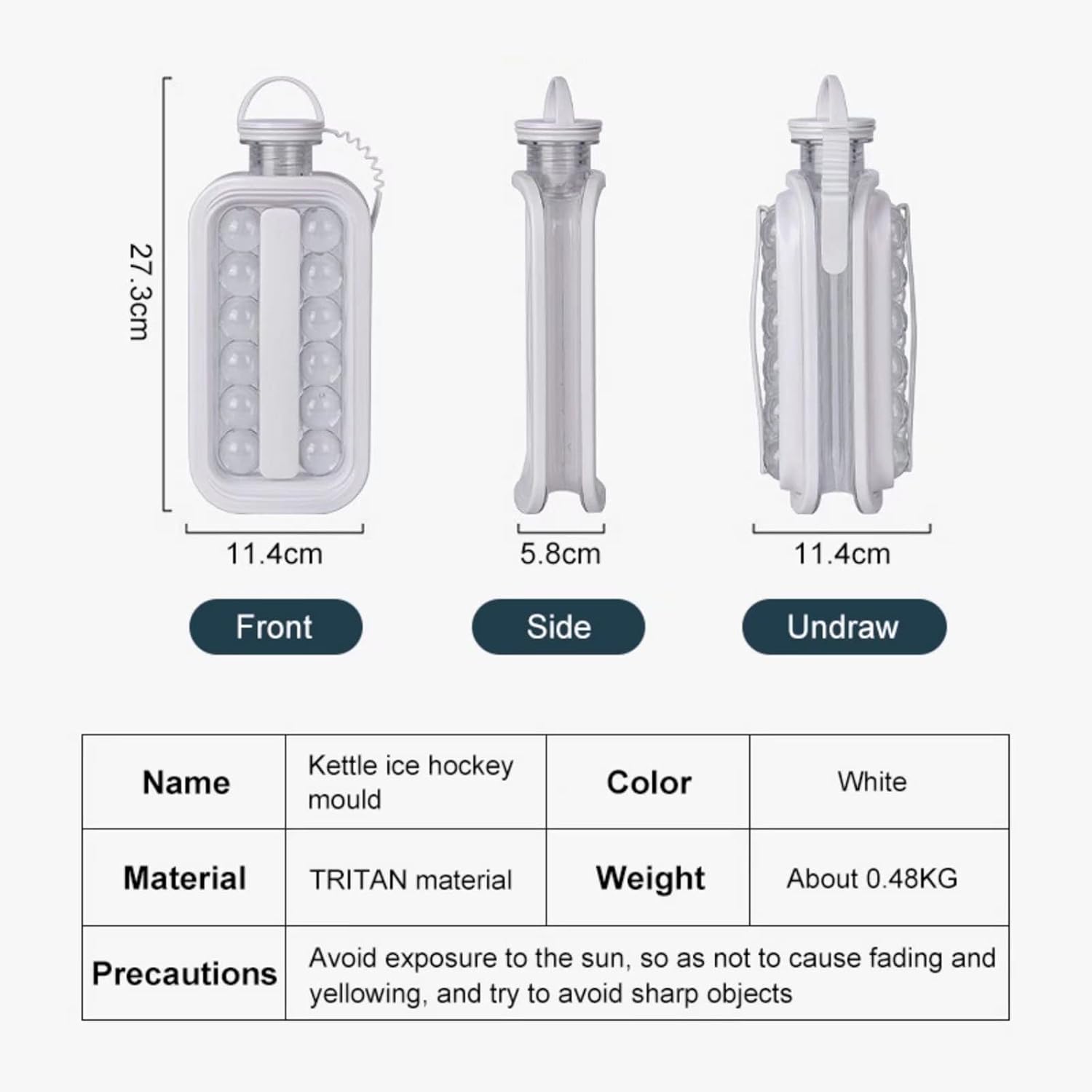 2-in-1 Ice Ball Maker & Water Bottle