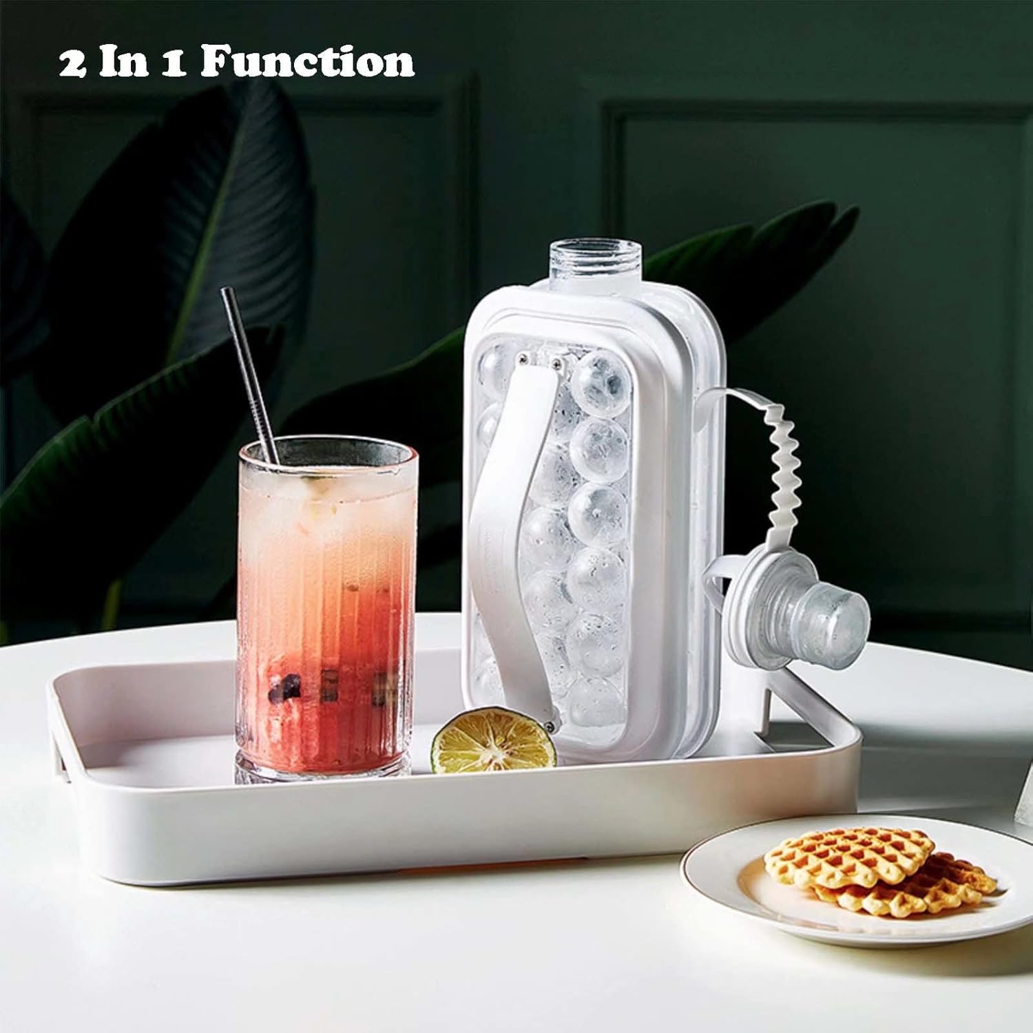 2-in-1 Ice Ball Maker & Water Bottle