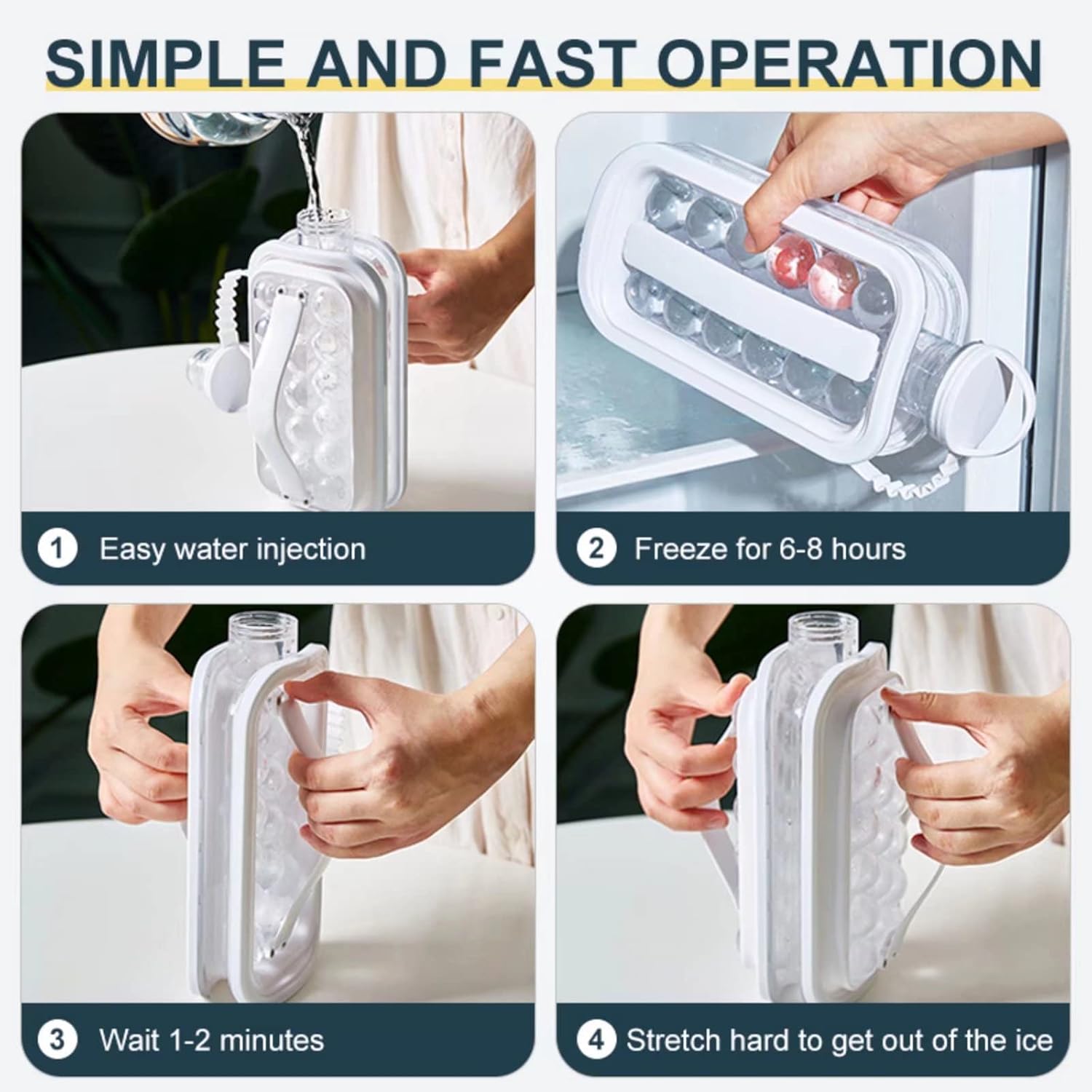 2-in-1 Ice Ball Maker & Water Bottle
